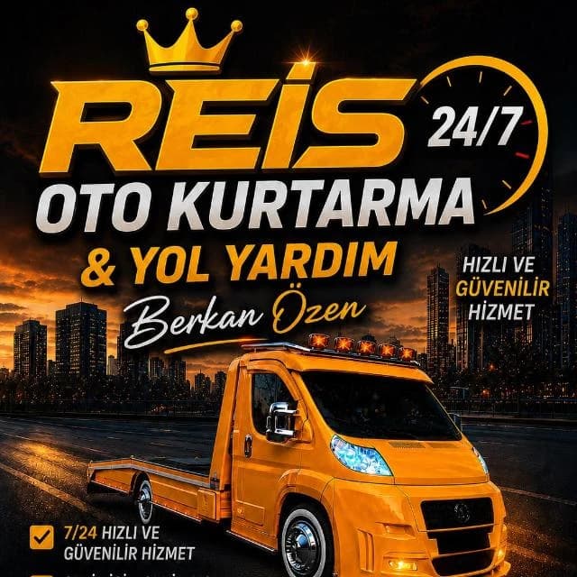 Reis Oto Kurtarma ve Yol Yardım marka görseli — Berkan Özen, 7/24